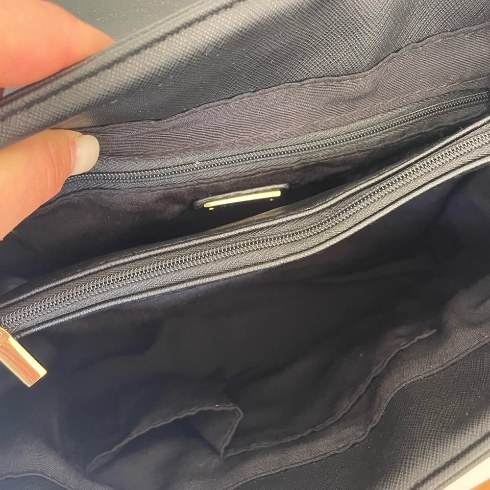 Aldo Black Satchel with Bow and Gold Accents - Picture 4 of 5